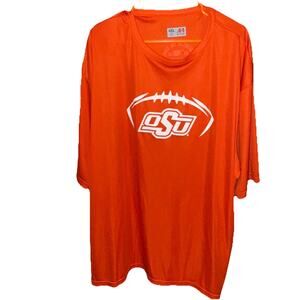 4XL Mens Shirt Short Sleeve Big And Tall Orange OSU Oklahoma State Pullover A4